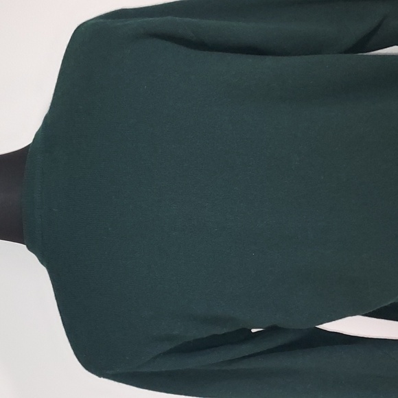 Vintage Wm H Leishman Dark Hunter Green 100% Lambs Wool V-Neck Sweater Size XL - Picture 7 of 9